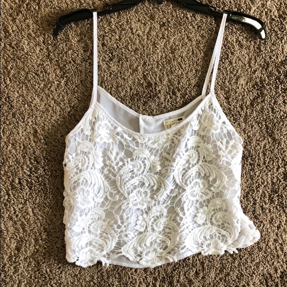 Lace White Tank Top